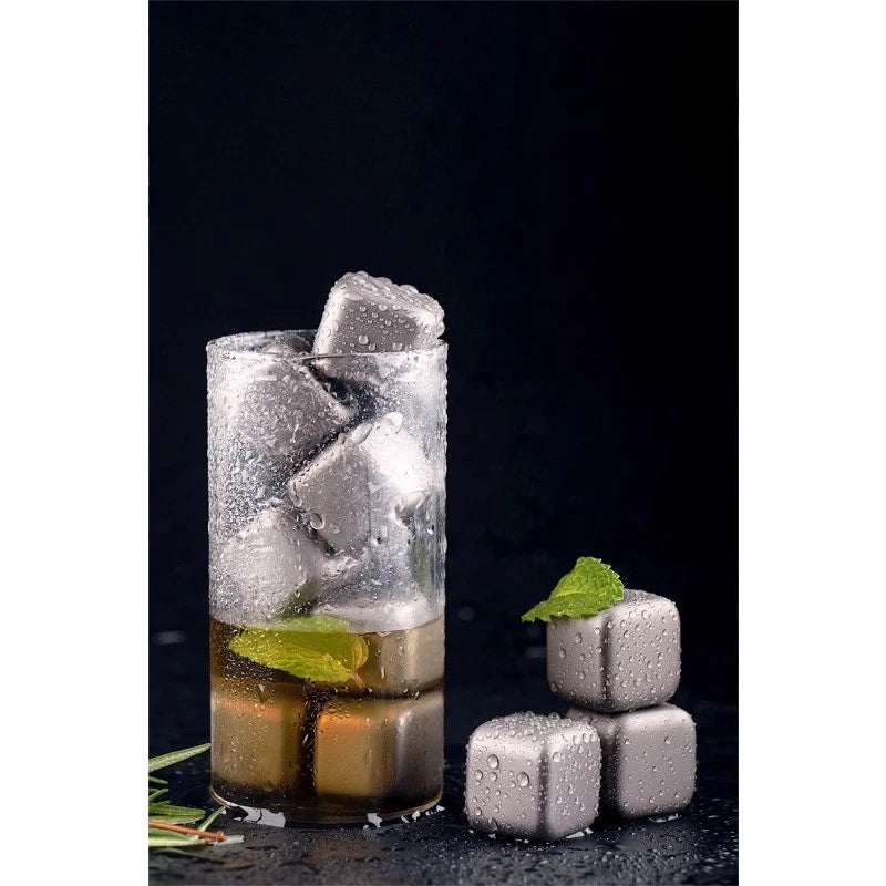 Titanium Ice Cubes Home Beer Drinks Chilled Cooling Party 25g*6 Combo Pack 07FC0E-D4 - KOEEK