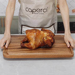 Acacia Wood Cutting Board for Kitchen - Organic Wooden Chopping Serving Board 07FC0E-D4 - KOEEK
