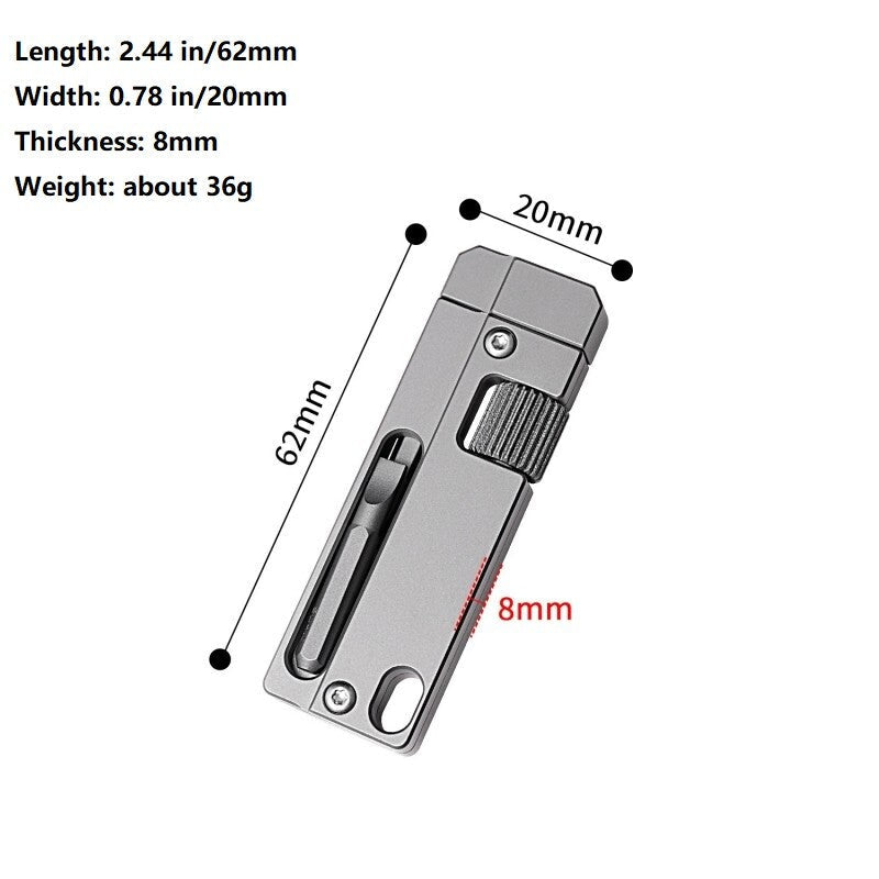 Titanium Adjustable Wrench Screwdriver EDC Pocket Multi Tools Portable Keychain 07FC0E-D4 - KOEEK