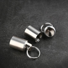 Mini Titanium Keychain Storage Box Pill Capsula Case Outdoor Portable EDC Tool 07FC0E-D4 - KOEEK