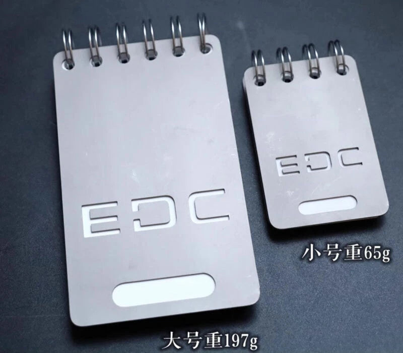 EDC Titanium Alloy Notepad Portable Recyclable Tools Outdoor Waterproof 07FC0E-D4 - KOEEK