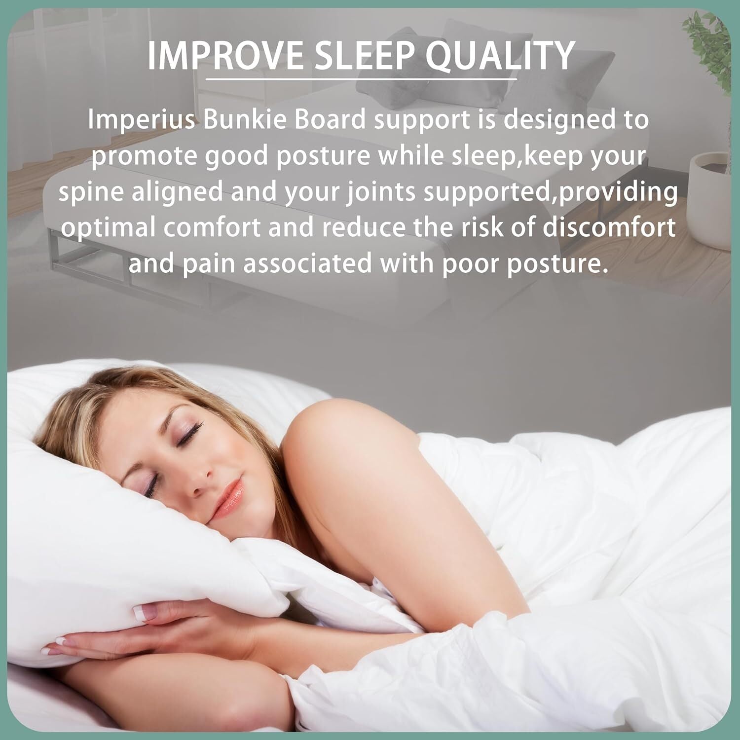 new Imperius Mattress Support Wooden Bunkie Board/Bed Twin- (60x30"), Log