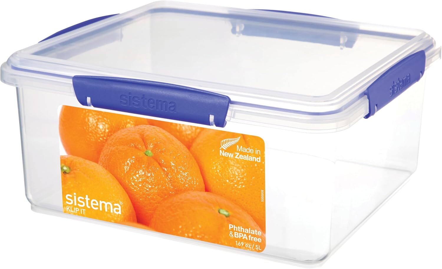 new Sistema 1850 Klip It Collection Rectangle Food Storage Container 169oz, Purple SISTEMA - KOEEK