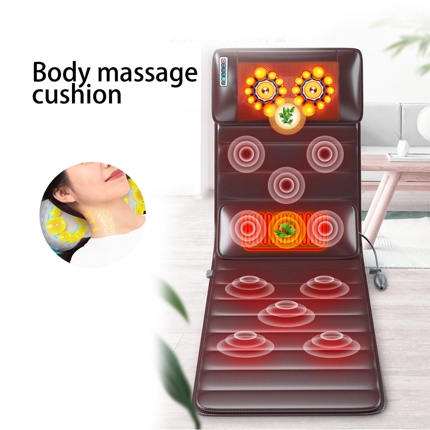 new Electric Massage Pad Whole Vibrating Mat For Neck Leg WaistV(EU Plug ) HGF koeek - KOEEK