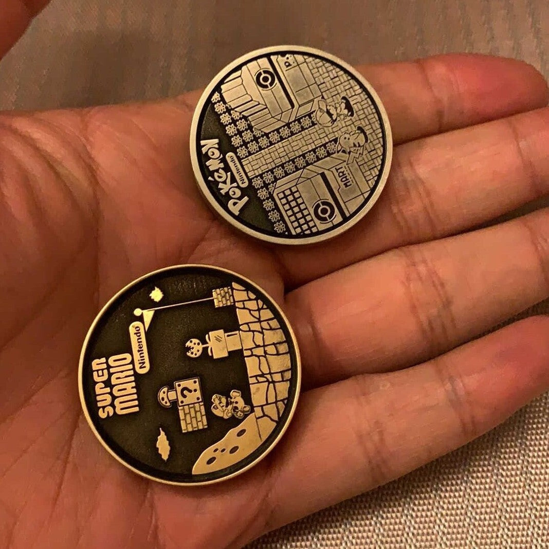 Fidget Slider Mini Steel Cartoon Theme EDC Brass Coin Shape Push Slider Toy Gift 07FC0E-D4 - KOEEK