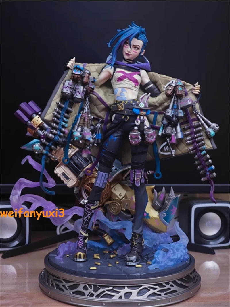 Jinx 1/7 Figure Statue Arcane：League of Legends Model 30.5cm Toy Collectible 07FC0E-D4 - KOEEK