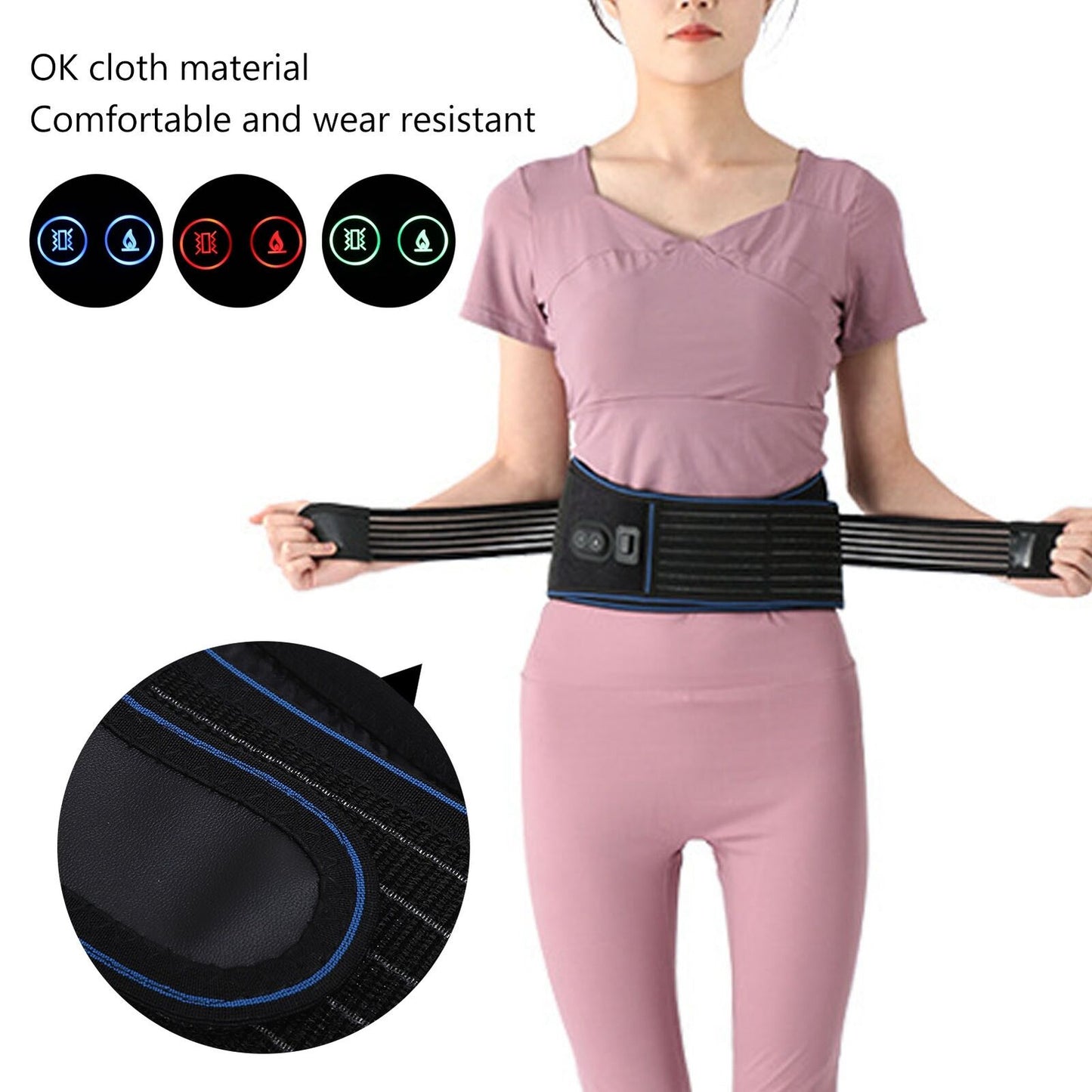 new Lumbar Back Brace 3 Speed ControlMotor Lower Back Massager For Cold HGF koeek - KOEEK