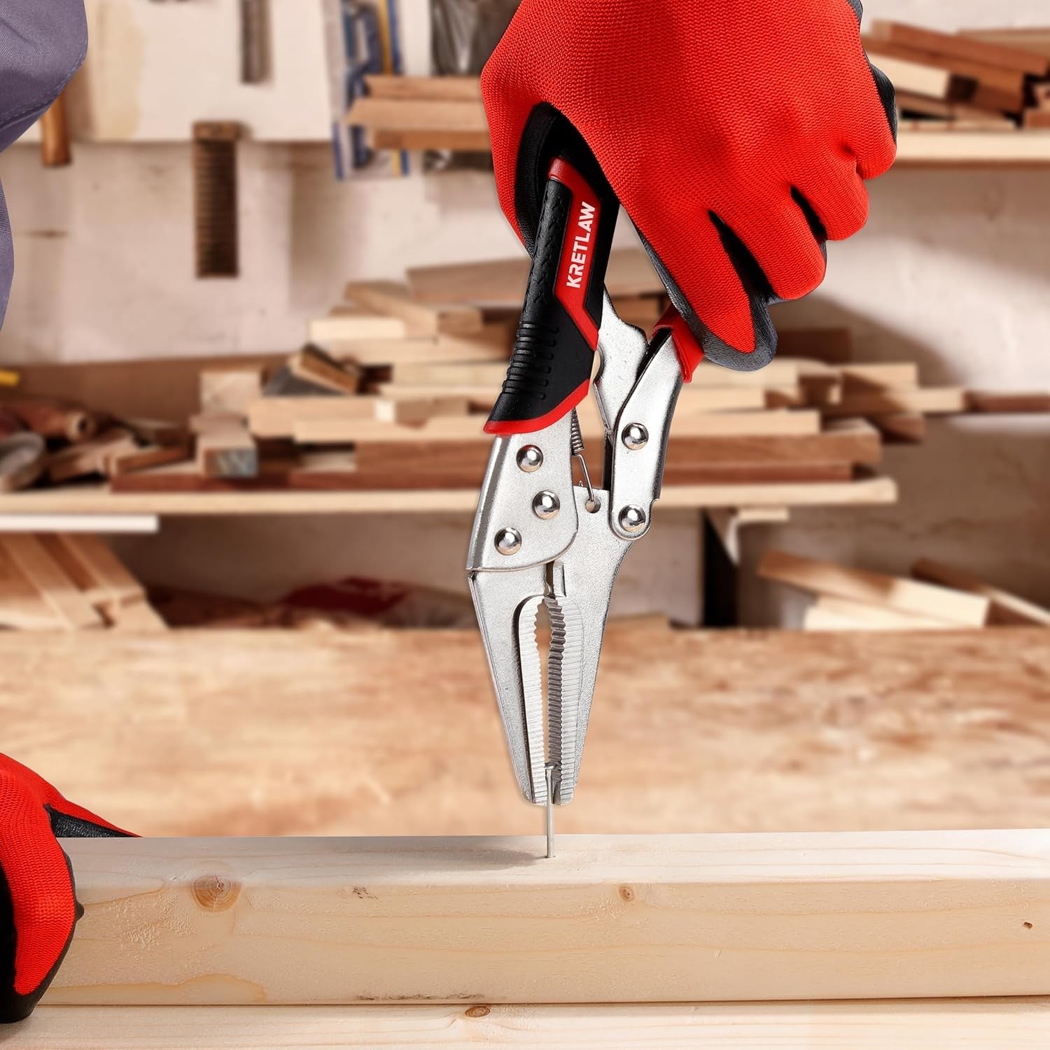 new Vice Grips Pliers Set - 6-Piece Including 6-1/2" & 9-1/2" Long Red, Grey 07FC0E-D4 - KOEEK