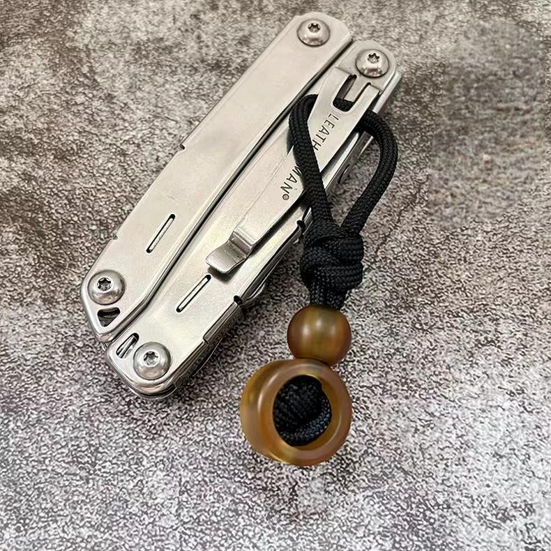 PEI Resin Knife Lanyard Bead Paracord Necklace Pendant EDC Bracelet Bead Gift 07FC0E-D4 - KOEEK