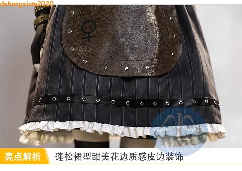 Alice: Madness Returns Black Alice Steamdress Game Cosplay Halloween Costume Set 07FC0E-D4 - KOEEK