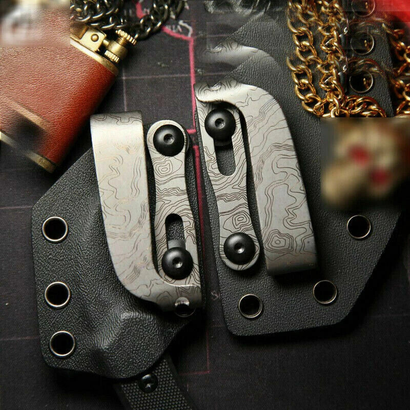 EDC Protective Clip Titanium Alloy Back Clip Pocket Clip Outdoor Pocket Tools 07FC0E-D4 - KOEEK