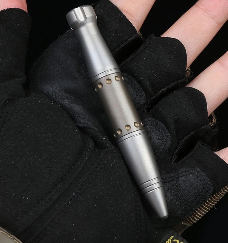 Mini Pocket Titanium Ball Pen Signature Tactical Writing Outdoor Record Pen 07FC0E-D4 - KOEEK