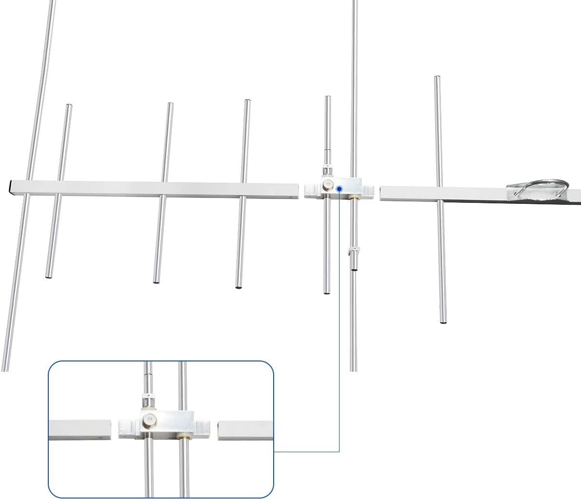 new HYS Dual Band Yagi Antenna, 2Meter 70CM 144/430Mhz 9.5/11.5dBi Outdoor Silver