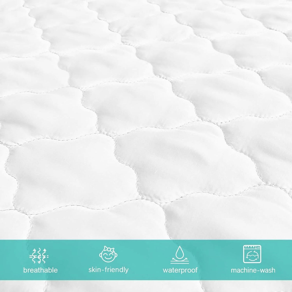 Crib Mattress Protector Sheets Fitted Waterproof Crib Mattress Pad Cover 07FC0E-D4 - KOEEK
