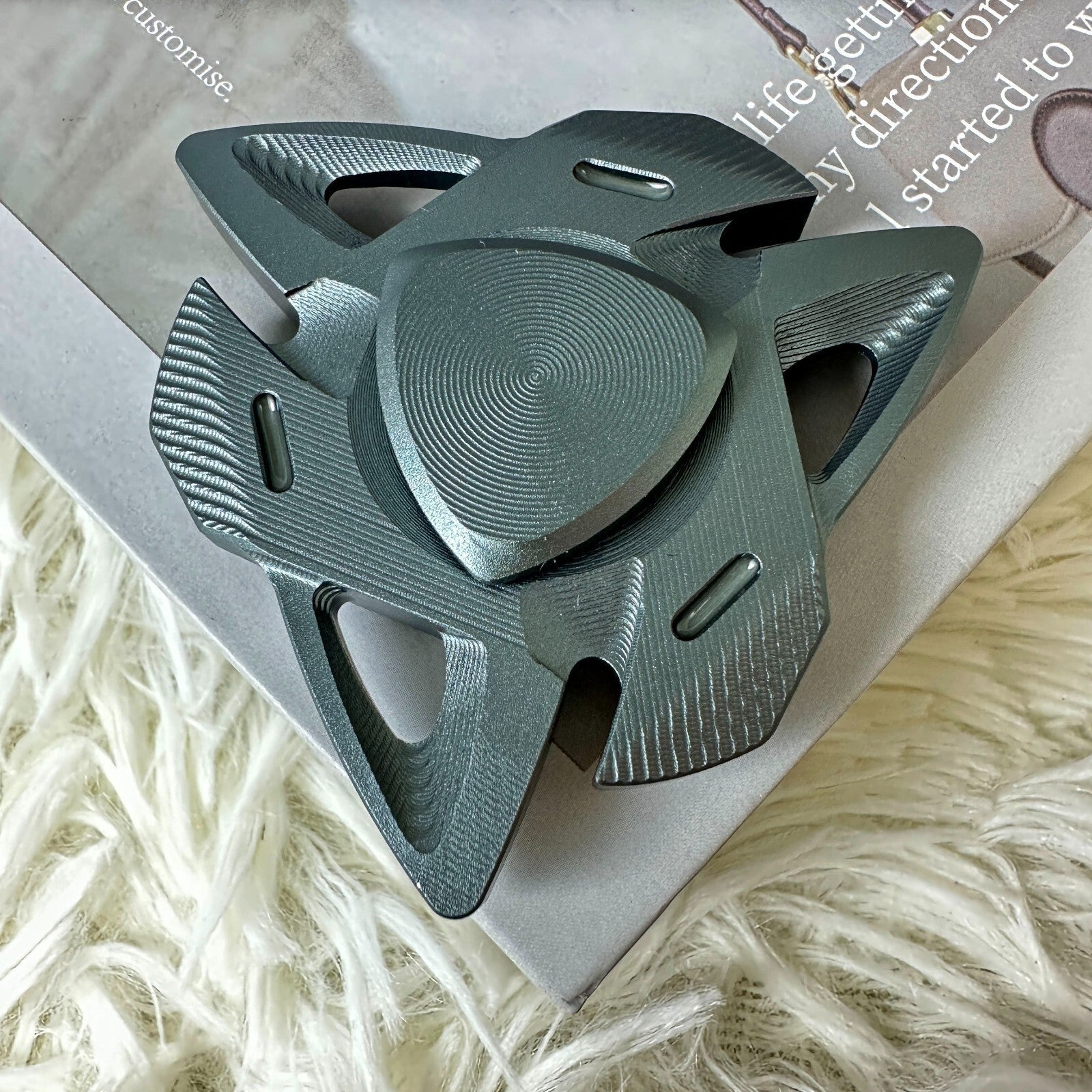 Fidget Spinners Shark Triangle Stress Relief Metal EDC Silent Desk Toys GiftS 07FC0E-D4 - KOEEK