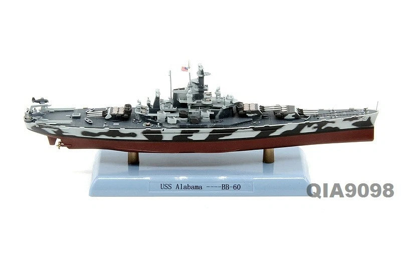 1:1000 Scale USS Alabama BB-60 Battleship Metal + Plastic Ship Model 07FC0E-D4 - KOEEK