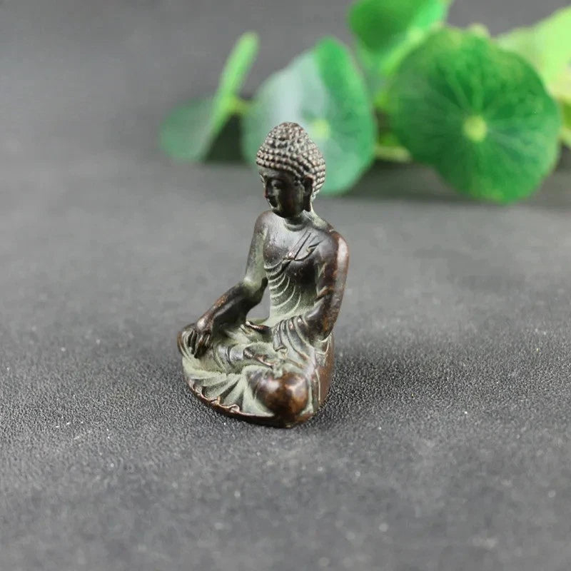 Exquisitely Chinese Bronze Handcarved Shakyamuni Buddha Statue Home Ornament 07FC0E-D4 - KOEEK