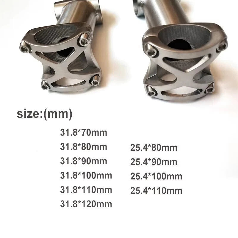 Titanium Bicycle Stem  MTB Bike Stem Road handlebar Bike Stem 31.8mm 25.4mm 07FC0E-D4 - KOEEK