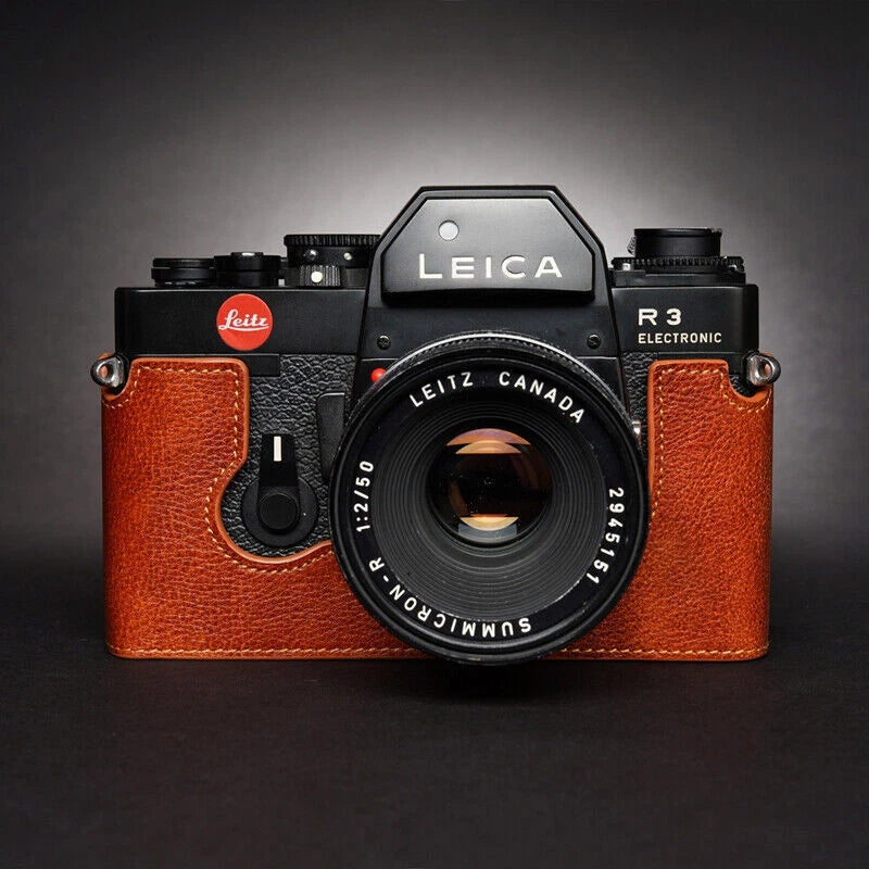 Leica R3 Camera Half Case Retro Cover Handmade  Leather Insert Case 07FC0E-D4 - KOEEK