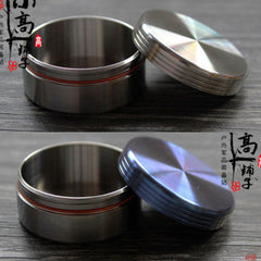 Titanium Round Waterproof Mini Pill Box Case Travel Medicine Container EDC Box 07FC0E-D4 - KOEEK