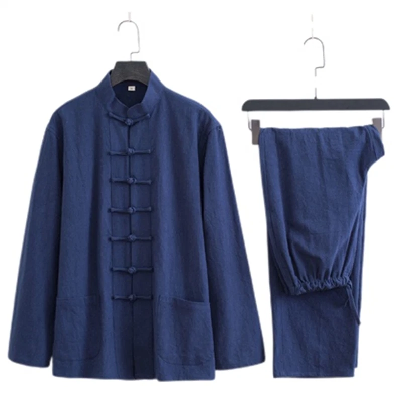 Casual Tang Clothes Tai Chi Uniform Wing Chun Kung fu Suit Soft Cotton Linen # 07FC0E-D4 - KOEEK
