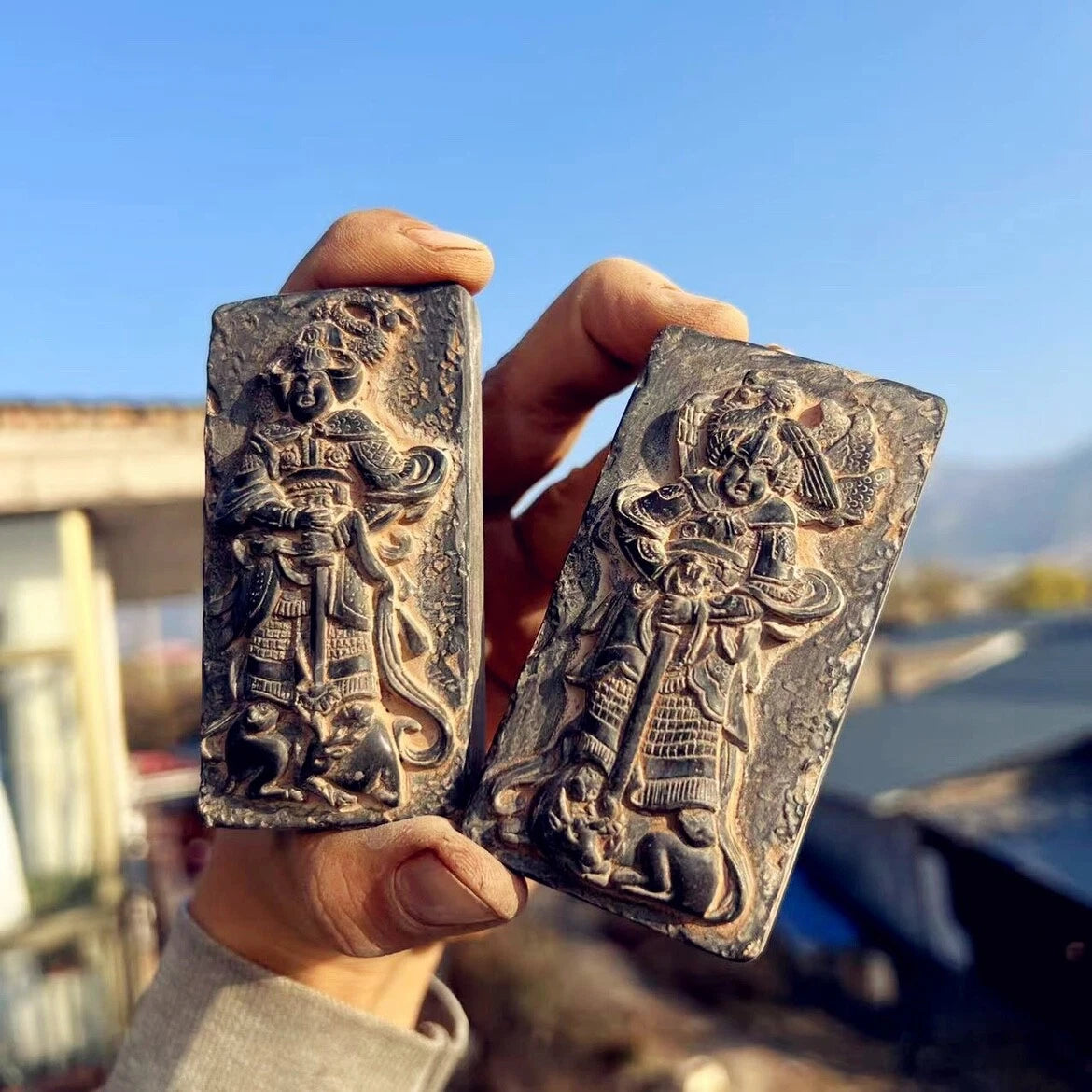 Warrior Figurine Fridge Magnet Chinese Cultural Relics Museum Souvenirs（a pair） 07FC0E-D4 - KOEEK