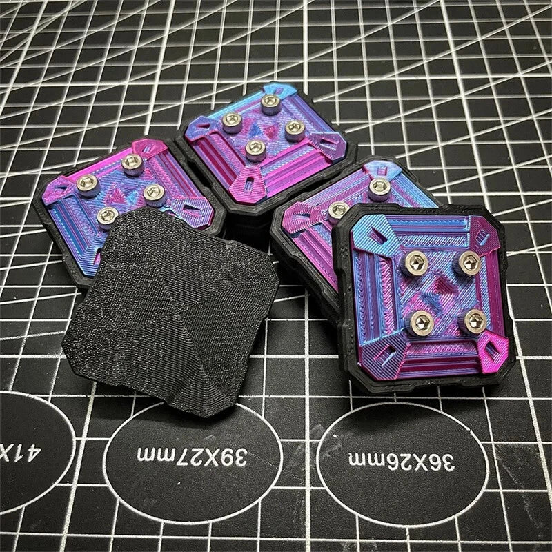 3D Printing Gradient Square Haptic Slider Fidget Clicker EDC Adult Fidget Toys 07FC0E-D4 - KOEEK