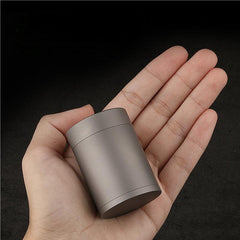 Titanium Waterproof Pill Case Container Holder Jewelry Tea Storage Can Box EDC 07FC0E-D4 - KOEEK