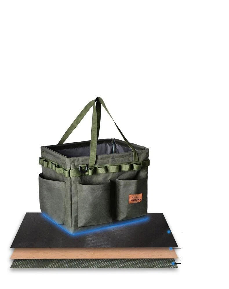 Outdoor Folding Storage Open Box Camping Storage Tool Bag Handbag Firewood Bag 07FC0E-D4 - KOEEK