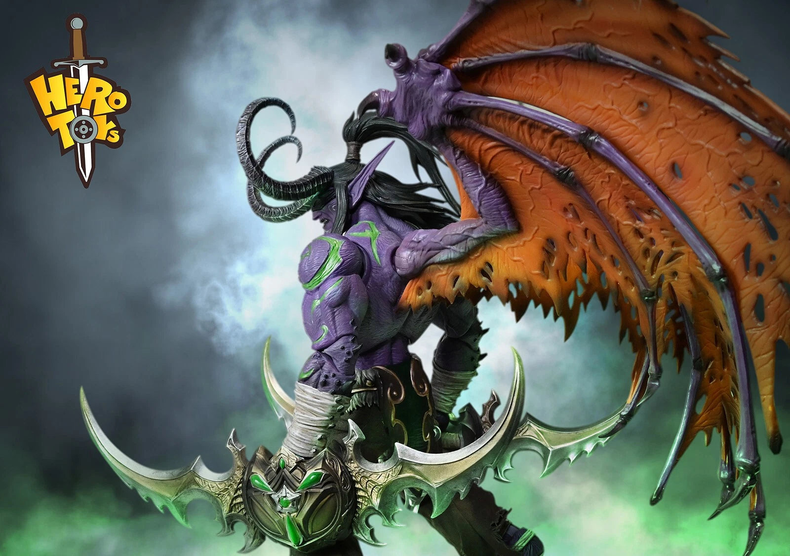 Hero Toys Illidan Stormrage wow 1/10 Demon Hunter Action Figure 6'' 2024 Toy WOW - KOEEK
