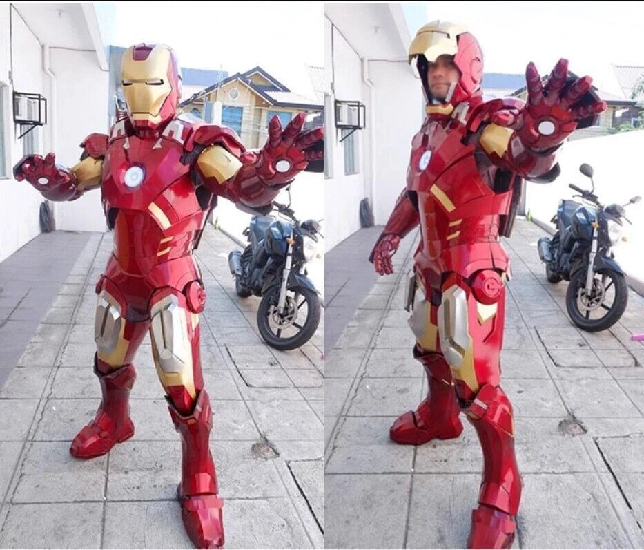 Iron Man Cosplay Wearable Helmet DIY Armor Clothes Suit Handmade EVA White Model 07FC0E-D4 - KOEEK