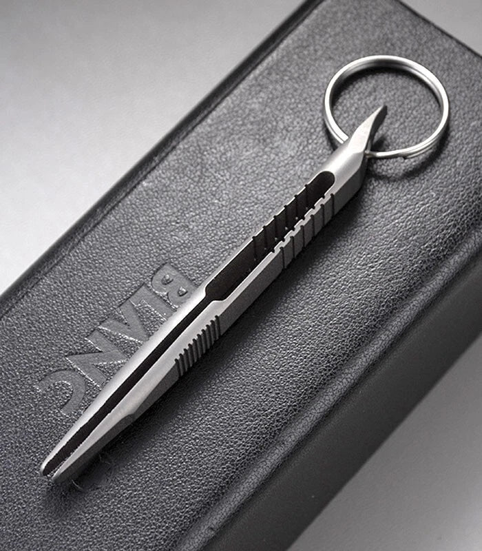 Mini Lightweight Titanium Alloy Keychain Tweezers Pry Bar Portable Outdoor EDC 07FC0E-D4 - KOEEK