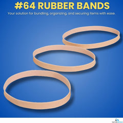 new 1InTheOffice Rubber Bands Thick Bands, Heavy Duty beige 1INTHEOFFICE - KOEEK