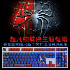 Spiderman 108 Keys PBT Translucent Keycaps OEM Height for Mechanical Keyboard 07FC0E-D4 - KOEEK