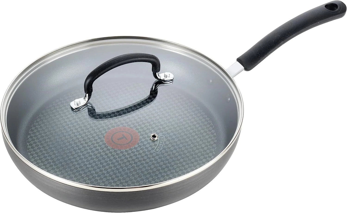 Hard Anodized Non-Stick Skillet with Lid, 10-Inch, Multi-Purpose Skillet 07FC0E-D4 - KOEEK