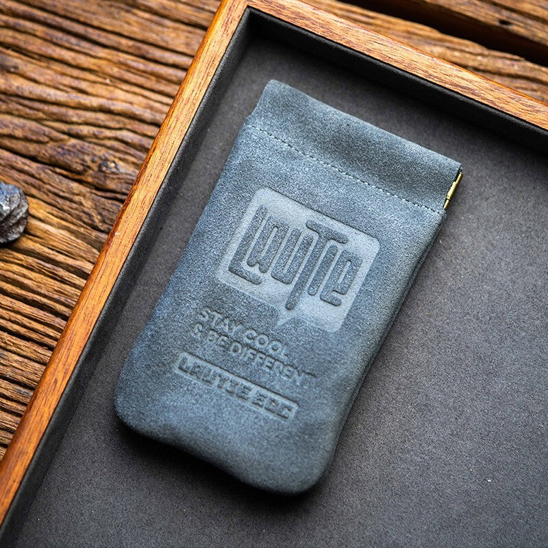 Cowhide Storage Bag LAUTIE Fingertip Gyro Toy EDC Outdoor Portable Key Case Gift 07FC0E-D4 - KOEEK