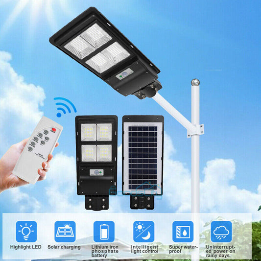 ny 99000000LM Kommerciel LED Solar Gadelys IP67 Lys parkeringsplads Vejlampe