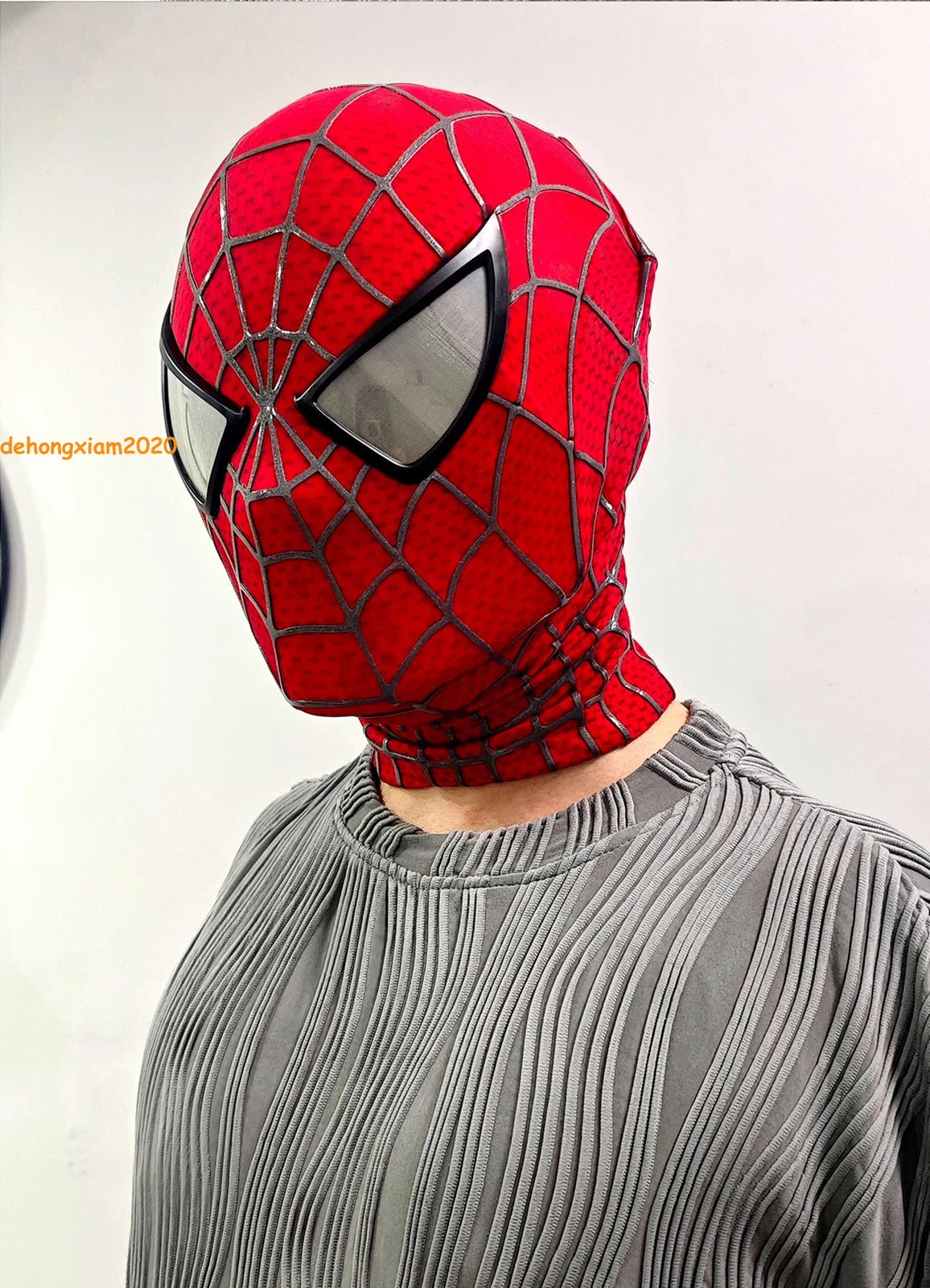 Spider-Man Mask Peter Parker Wearable Mask Cosplay ABS 60CM Prop  Halloween 07FC0E-D4 - KOEEK