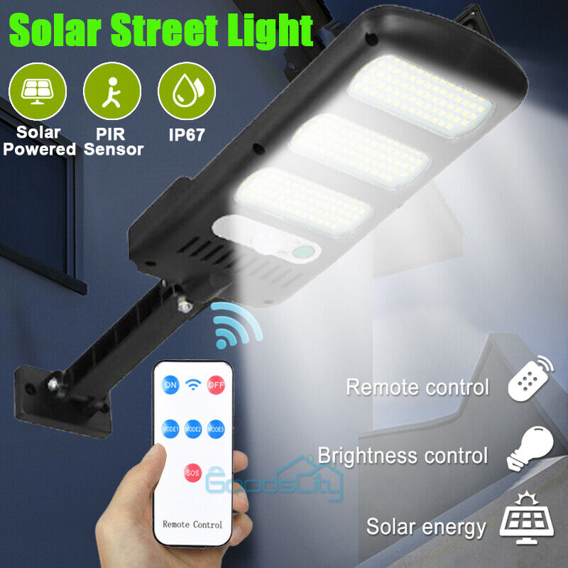 ny 1200000lm LED Solar Flood Light Security Bevægelsessensor Udendørs Yard Street Wall