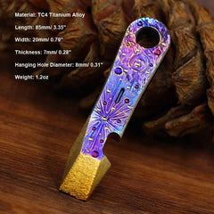 EDC Titanium Alloy Meteorite Pattern Multi Tools Pry Bar Crowbar Opener Outdoor 07FC0E-D4 - KOEEK