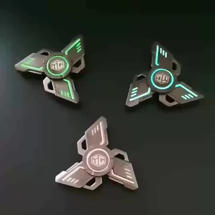 Fidget Spinners Luminous Metal Mute Bearing Noctilucent Gyro Stress Relief Toys 07FC0E-D4 - KOEEK