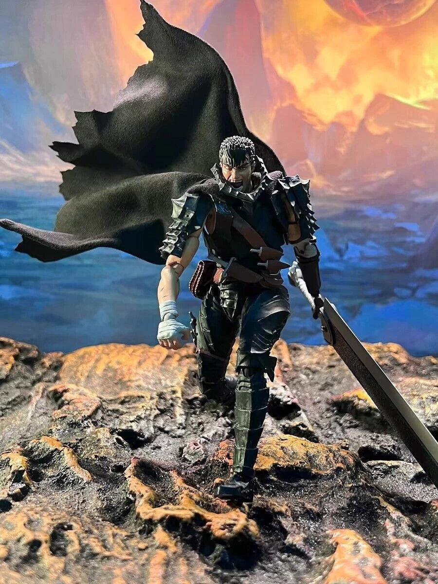 1/12HMD Custom Black Cloak Cape for 6" SHF Aciton Figure Berserk Guts(No Figure) 07FC0E-D4 - KOEEK