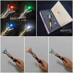 Doctor Who Cosplay 11th Metal Sonic Screwdriver LED Light Colorful Prop Replica 07FC0E-D4 - KOEEK