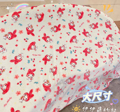 Cartoon My Melody Flannel Plush Blanket Throw Bedsheet Dormitory Bed Sofa Rug 07FC0E-D4 - KOEEK