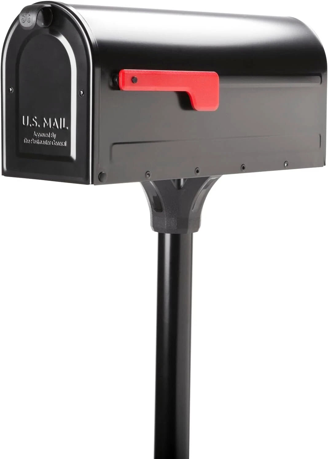 Mounted Mailbox and Floor Post Kit, Medium, Black 07FC0E-D4 - KOEEK
