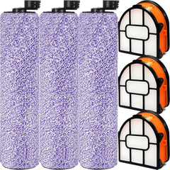 Replacement brush roller and filter set, 3-in-1 vacuum cleaner,comparison parts 07FC0E-D4 - KOEEK