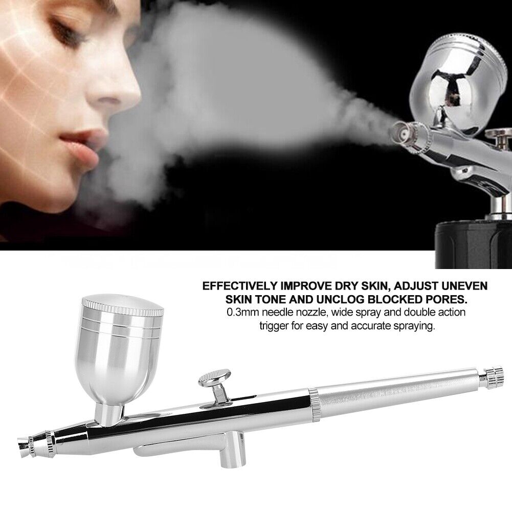 new 0.3mm Water Oxygen Sprayer Water Oxygen Injection Spray Gun Device Silver HGF koeek - KOEEK