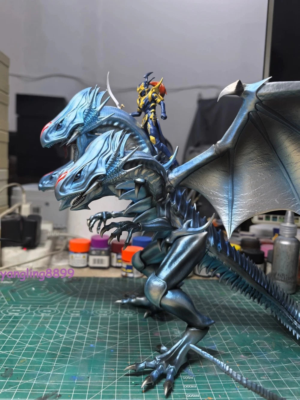 Anime YU-GI-OH! Master Of Knight Dragon Resin Figure Model Toy Collectible 25cm 07FC0E-D4 - KOEEK