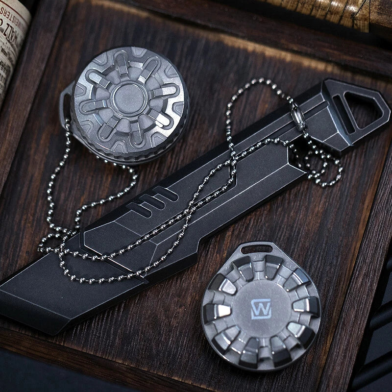 EDC Titanium Alloy Waterproof Case Portable Sealed Medicine Storage Box Pendant 07FC0E-D4 - KOEEK