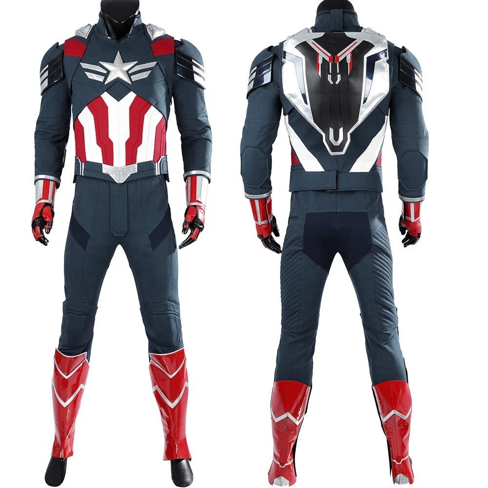 Captain America Brave  World Jumpsuit Falcon Wilson 3D Outfit Cosplay Costume 07FC0E-D4 - KOEEK